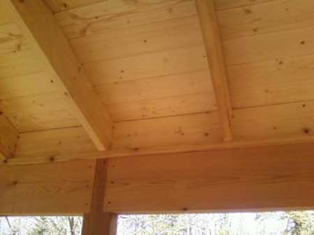 New cedar posts, beams and railing on existing deck - Marbletown, NY